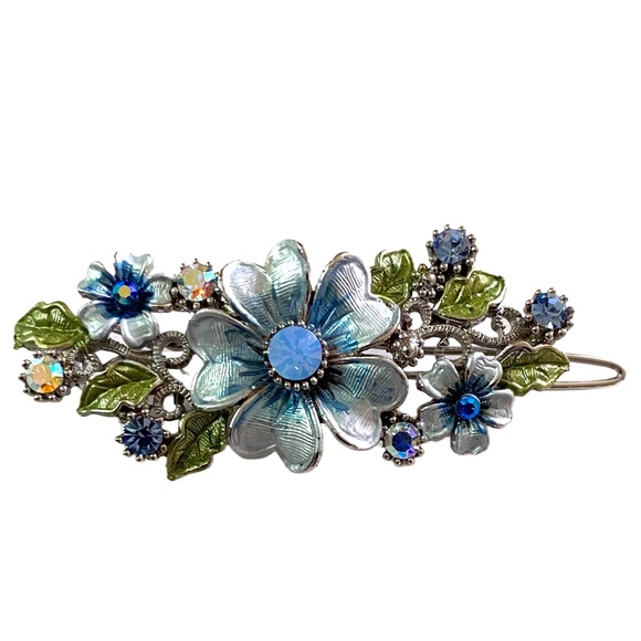 Floral Multicolor Barrette Set - Picture 4 of 6